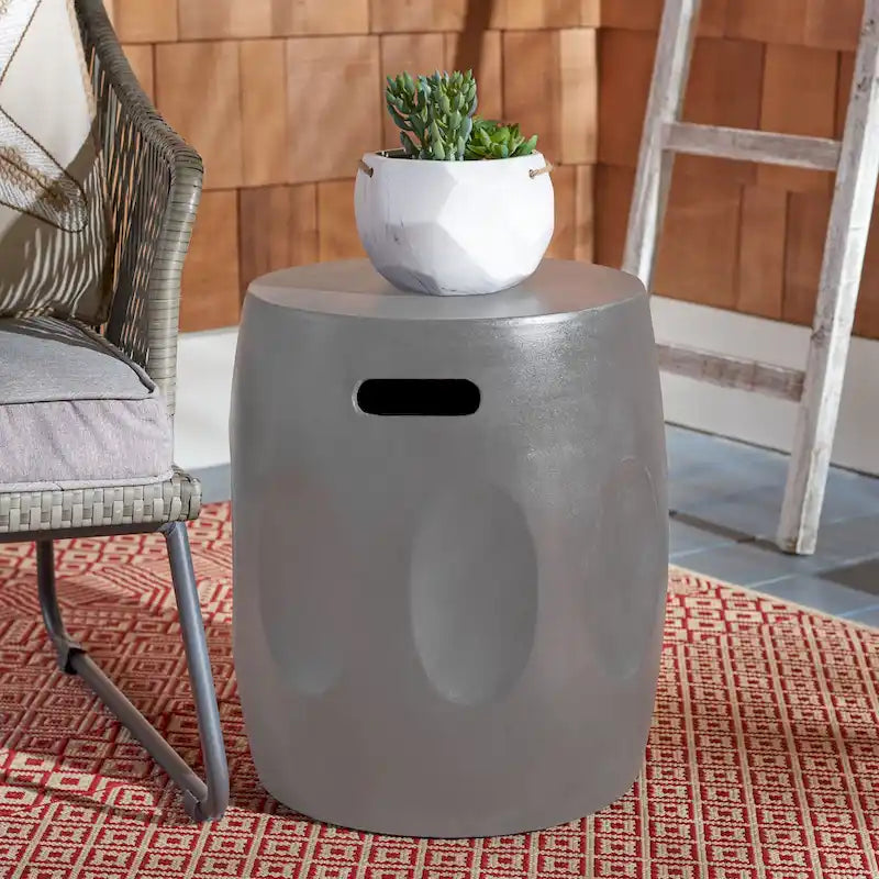 Concrete Indoor/ Outdoor Accent Table (Dark Grey) - 16W x 16D x 18H