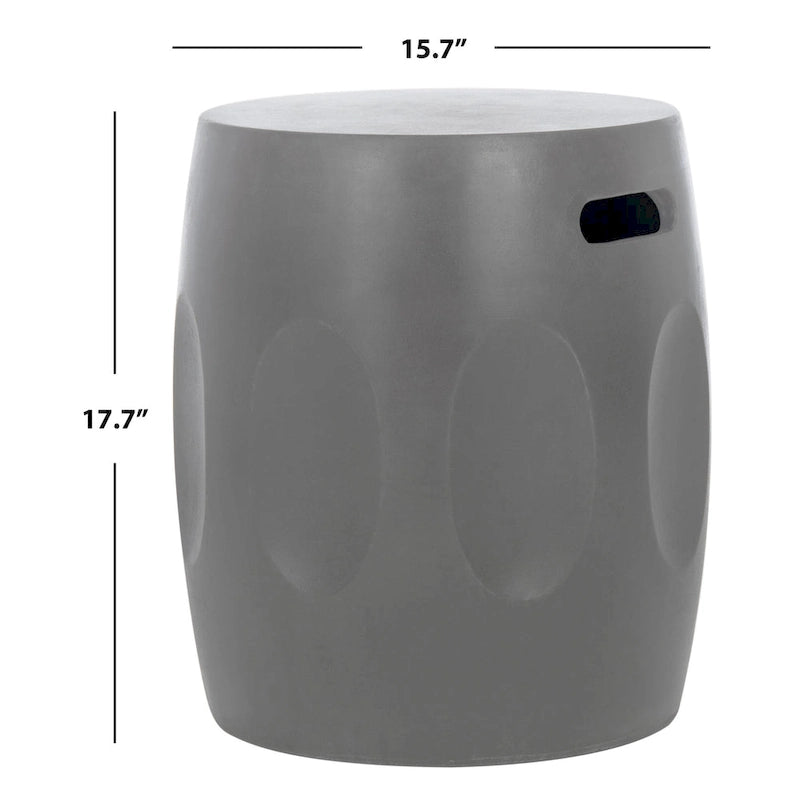 Concrete Indoor/ Outdoor Accent Table (Dark Grey) - 16W x 16D x 18H