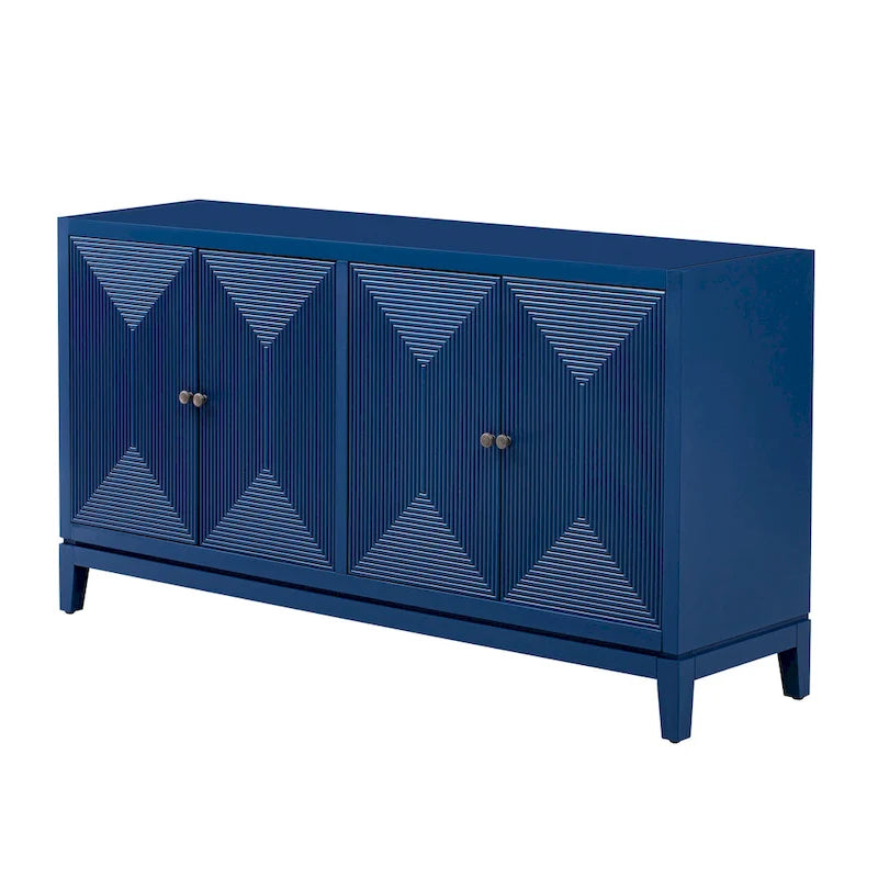 Sleek Storage Cabinet Sideboard Buffet with Vertical Line Design,Suitable for Study,Entrance and Living Room