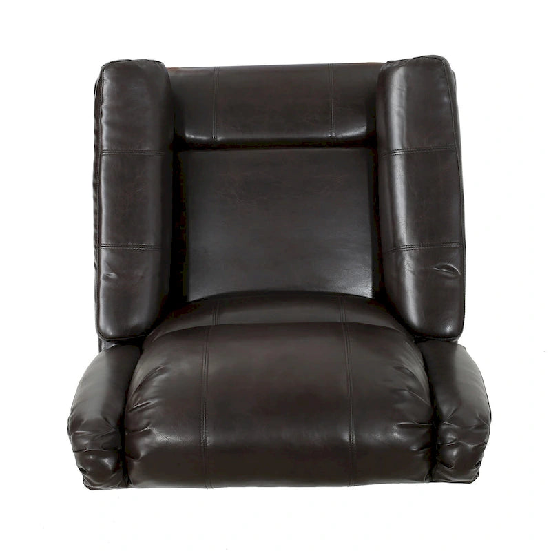 Fabric Glider Recliner with Swivel, Manual Reclining Chair