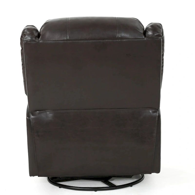 Fabric Glider Recliner with Swivel, Manual Reclining Chair