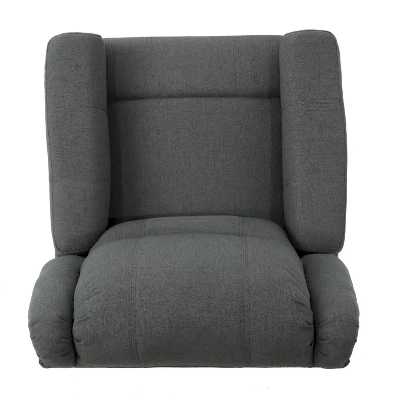Fabric Glider Recliner with Swivel, Manual Reclining Chair