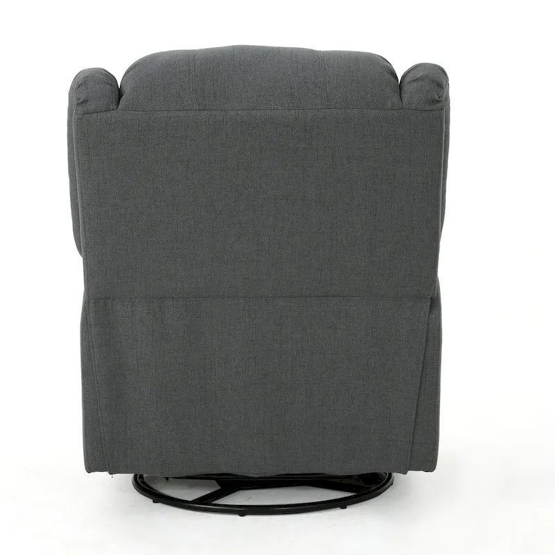 Fabric Glider Recliner with Swivel, Manual Reclining Chair