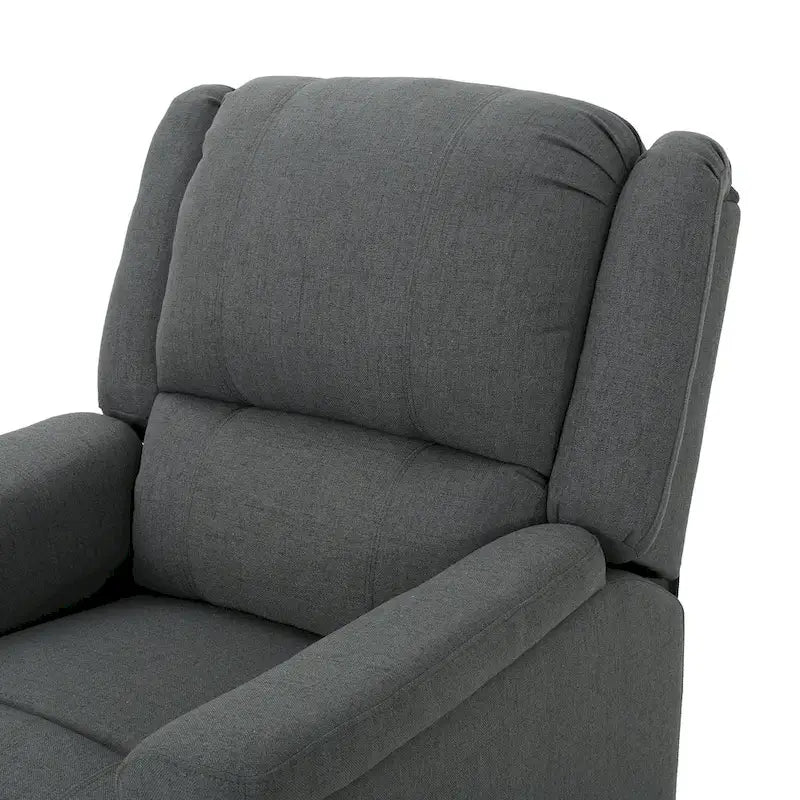 Fabric Glider Recliner with Swivel, Manual Reclining Chair