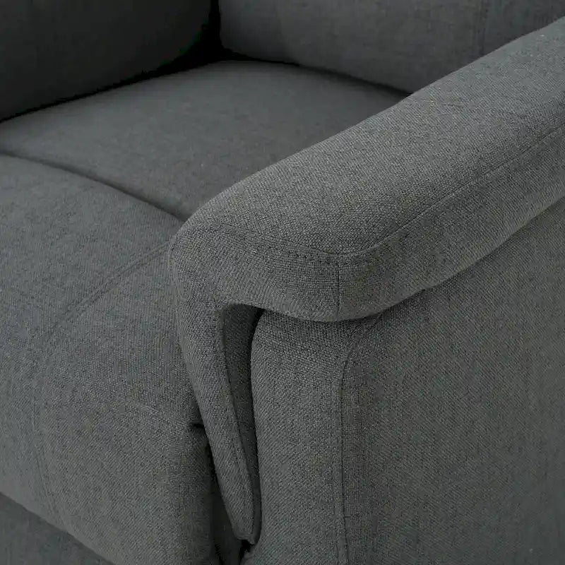 Fabric Glider Recliner with Swivel, Manual Reclining Chair