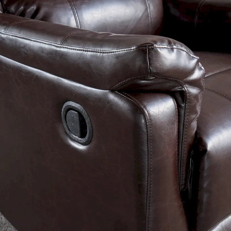 Fabric Glider Recliner with Swivel, Manual Reclining Chair