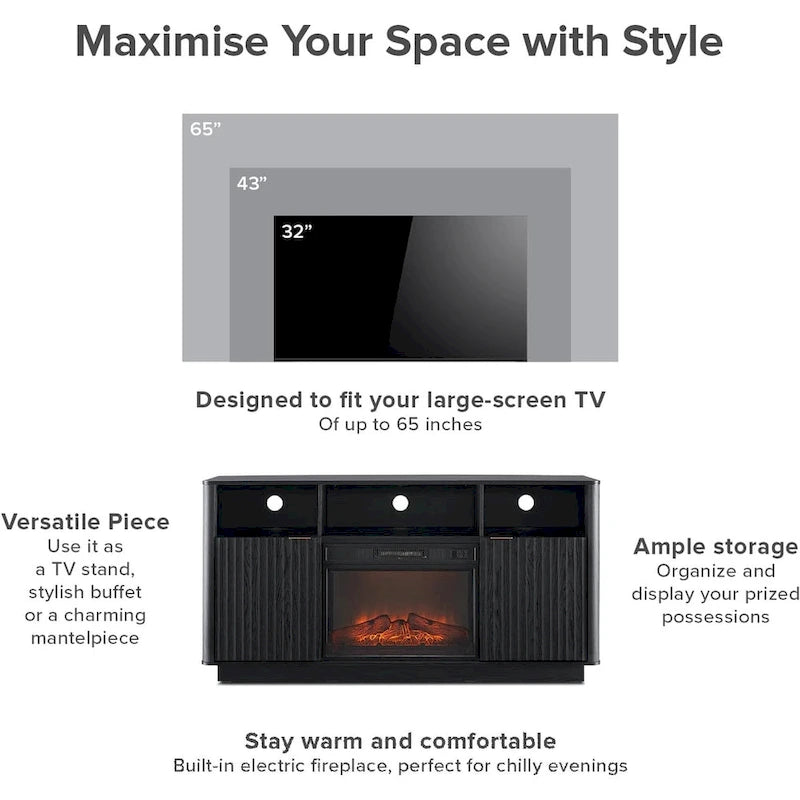 59 Electric Fireplace TV Stand