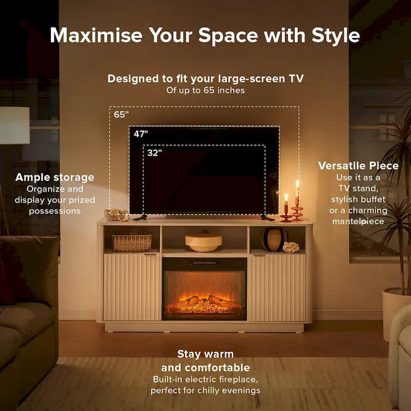 59 Electric Fireplace TV Stand