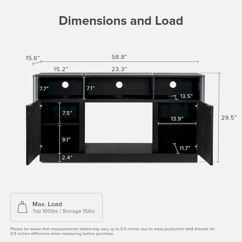 59 Electric Fireplace TV Stand