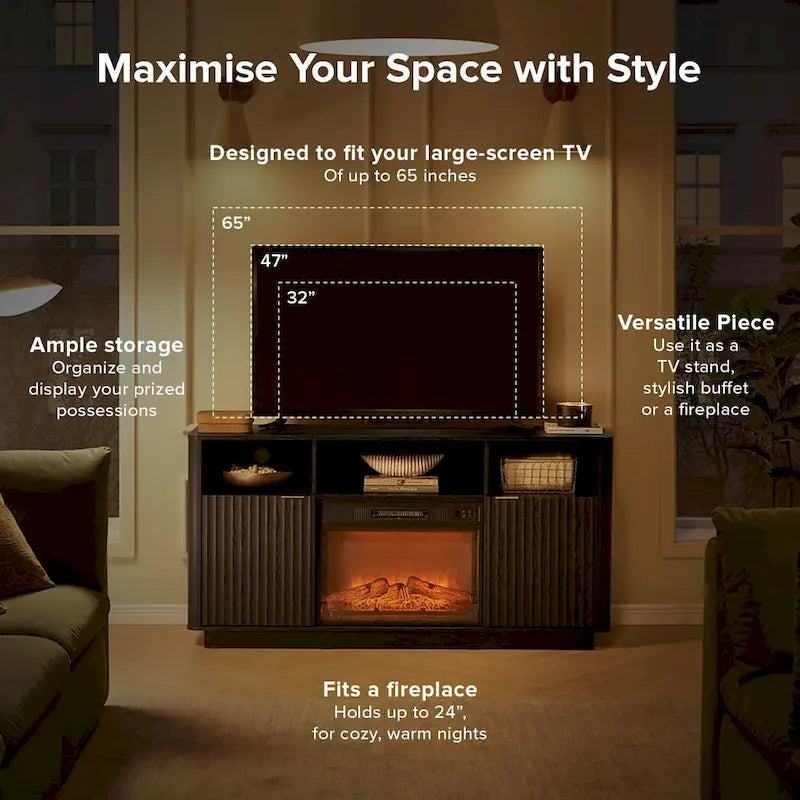 59 Electric Fireplace TV Stand