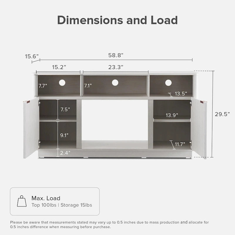 59 Electric Fireplace TV Stand