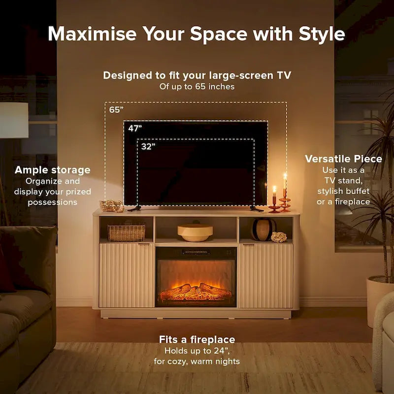 59 Electric Fireplace TV Stand