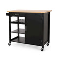 Contemporary Kitchen Cart with Wheels - 41.75 W x 18.90 D x 35.25 H
