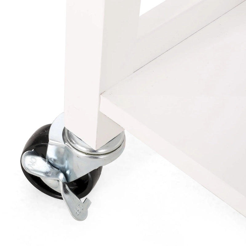 Contemporary Kitchen Cart with Wheels - 41.75 W x 18.90 D x 35.25 H