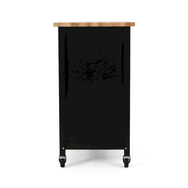 Contemporary Kitchen Cart with Wheels - 41.75 W x 18.90 D x 35.25 H