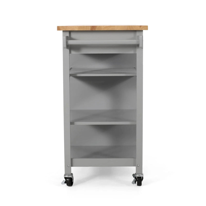 Contemporary Kitchen Cart with Wheels - 41.75 W x 18.90 D x 35.25 H