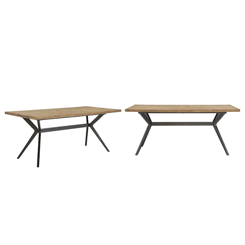 70 Iron Grey Metal Base 4-6 Person Dining Table