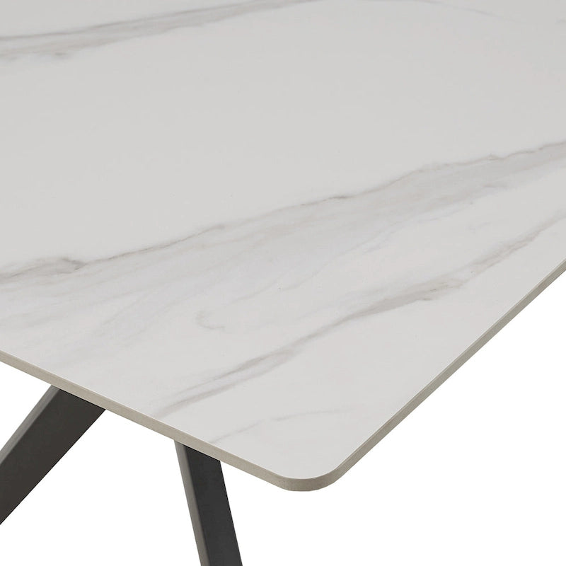 70 Iron Grey Metal Base 4-6 Person Dining Table
