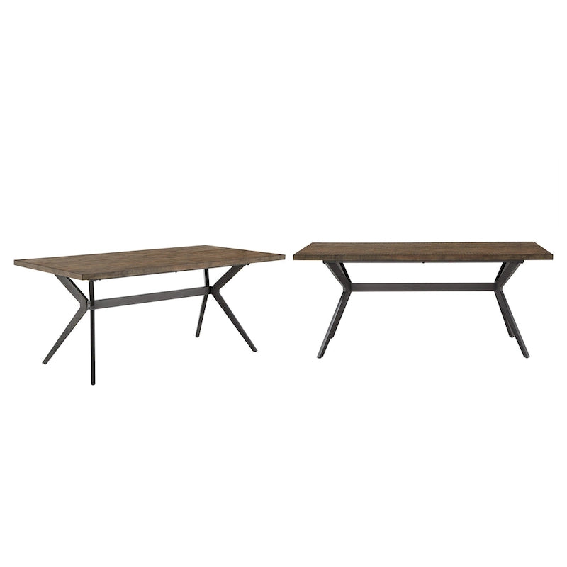 70 Iron Grey Metal Base 4-6 Person Dining Table