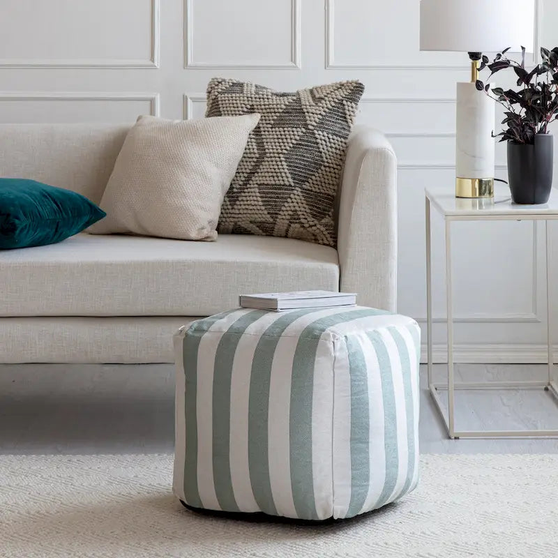 Indoor/Outdoor 18 x 18 Square Pouf Ottoman