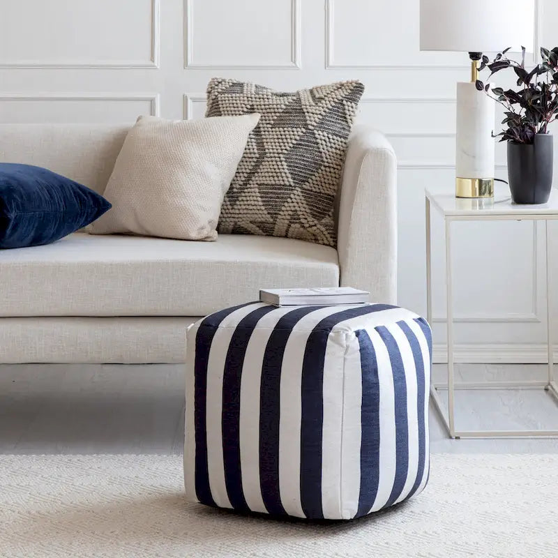 Indoor/Outdoor 18 x 18 Square Pouf Ottoman