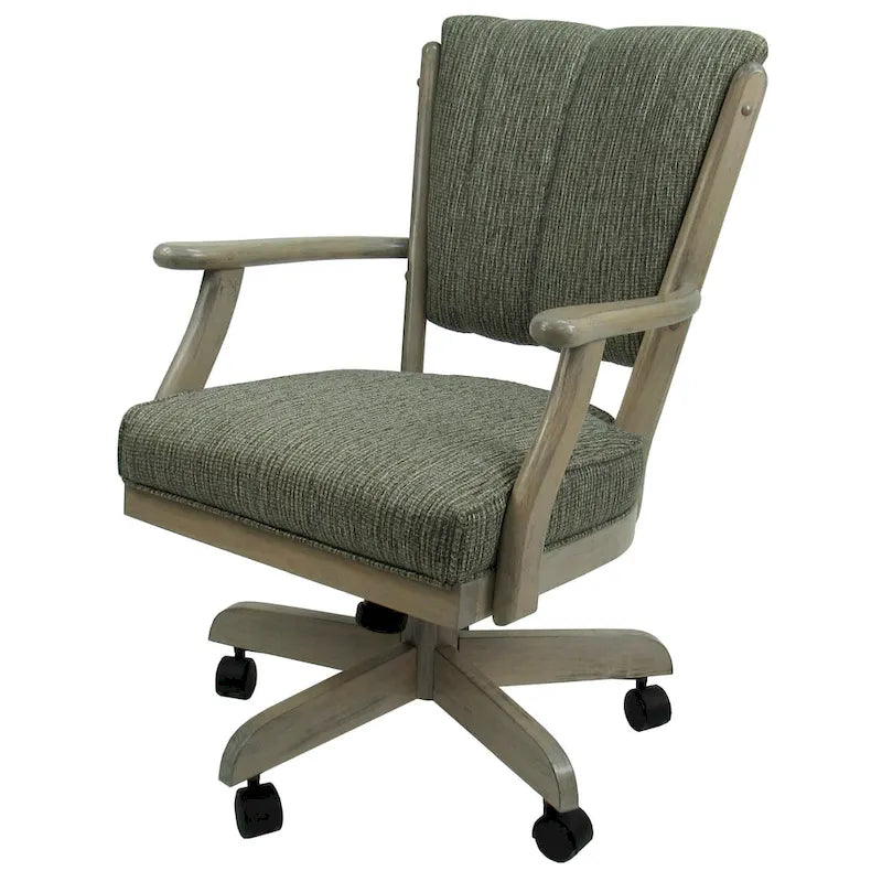 Classic Caster Solid Wood Dining Chair on Wheels - 39 inch High