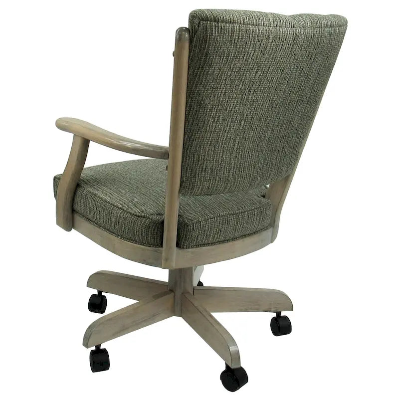 Classic Caster Solid Wood Dining Chair on Wheels - 39 inch High