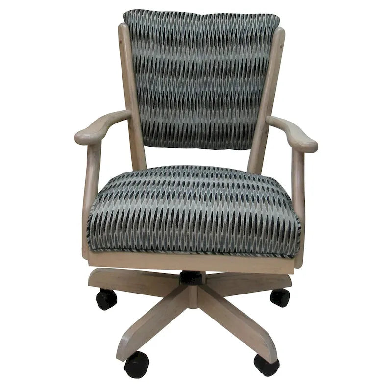 Classic Caster Solid Wood Dining Chair on Wheels - 39 inch High