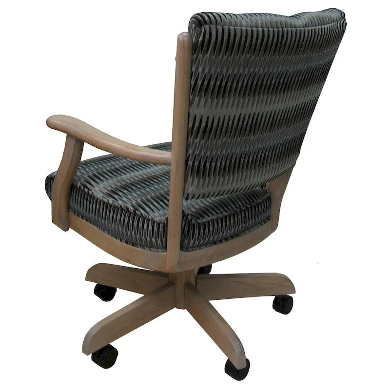 Classic Caster Solid Wood Dining Chair on Wheels - 39 inch High