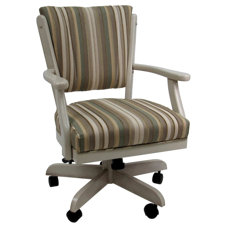 Classic Caster Solid Wood Dining Chair on Wheels - 39 inch High