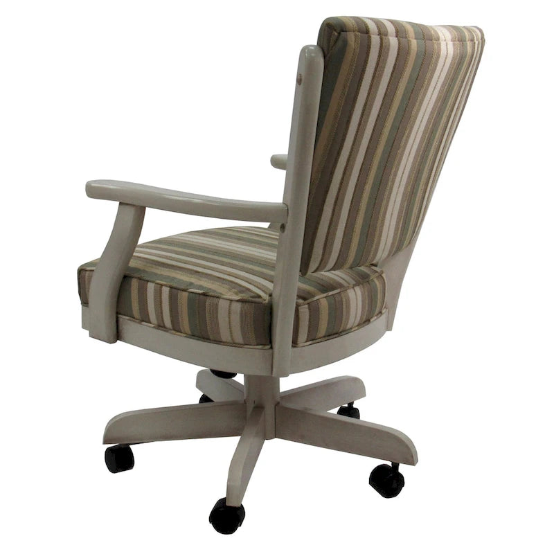 Classic Caster Solid Wood Dining Chair on Wheels - 39 inch High