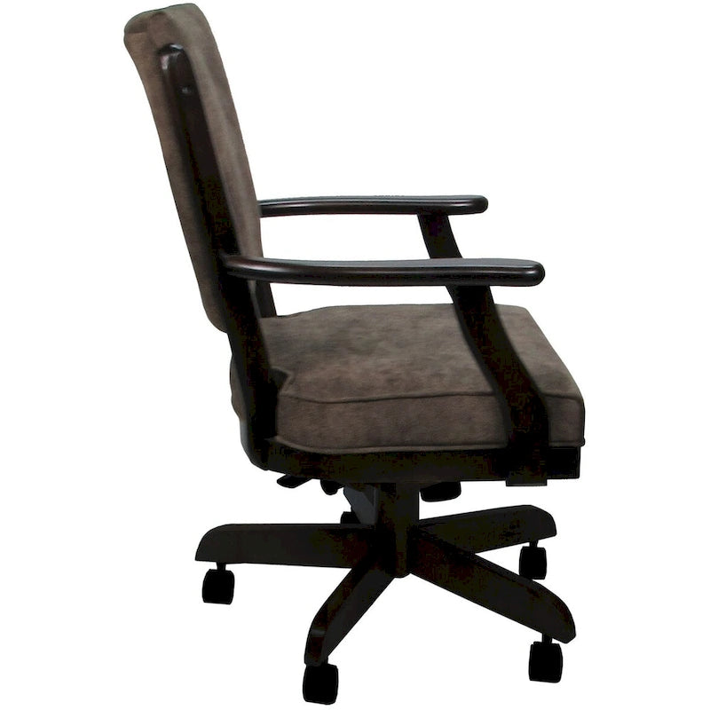 Classic Caster Solid Wood Dining Chair on Wheels - 39 inch High