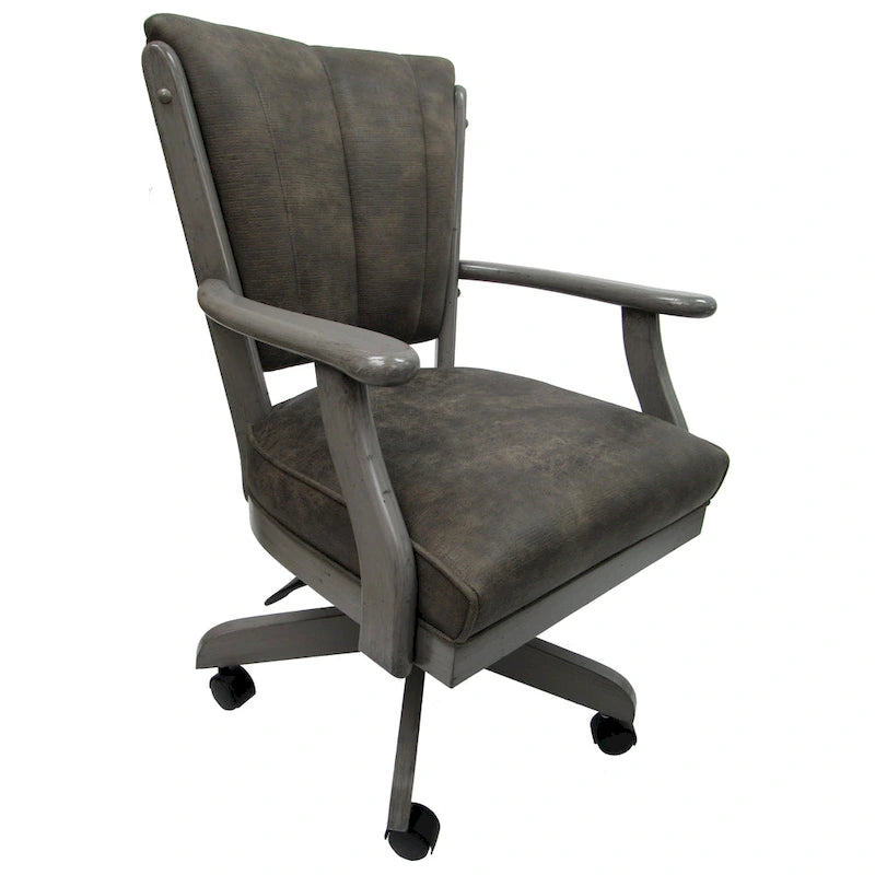 Classic Caster Solid Wood Dining Chair on Wheels - 39 inch High