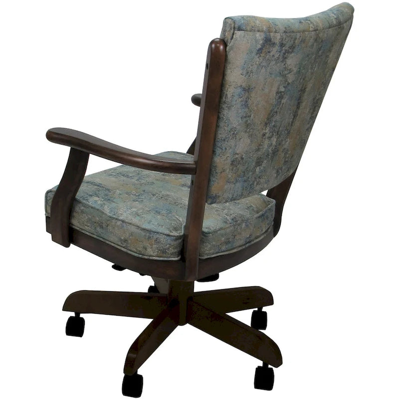 Classic Caster Solid Wood Dining Chair on Wheels - 39 inch High