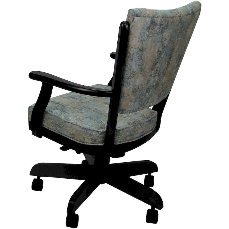 Classic Caster Solid Wood Dining Chair on Wheels - 39 inch High