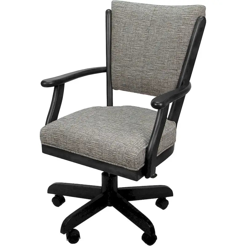 Classic Caster Solid Wood Dining Chair on Wheels - 39 inch High