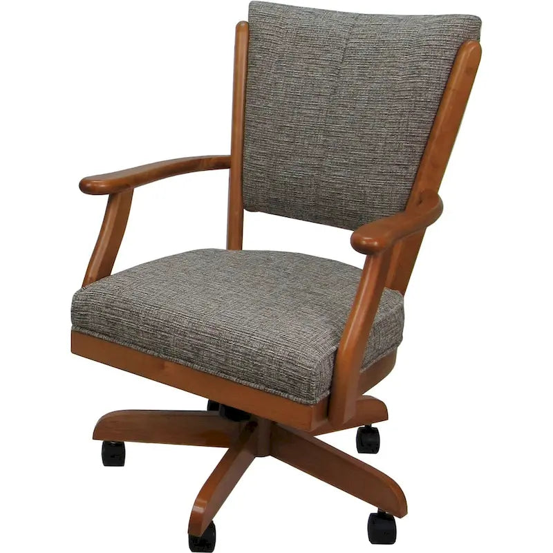 Classic Caster Solid Wood Dining Chair on Wheels - 39 inch High