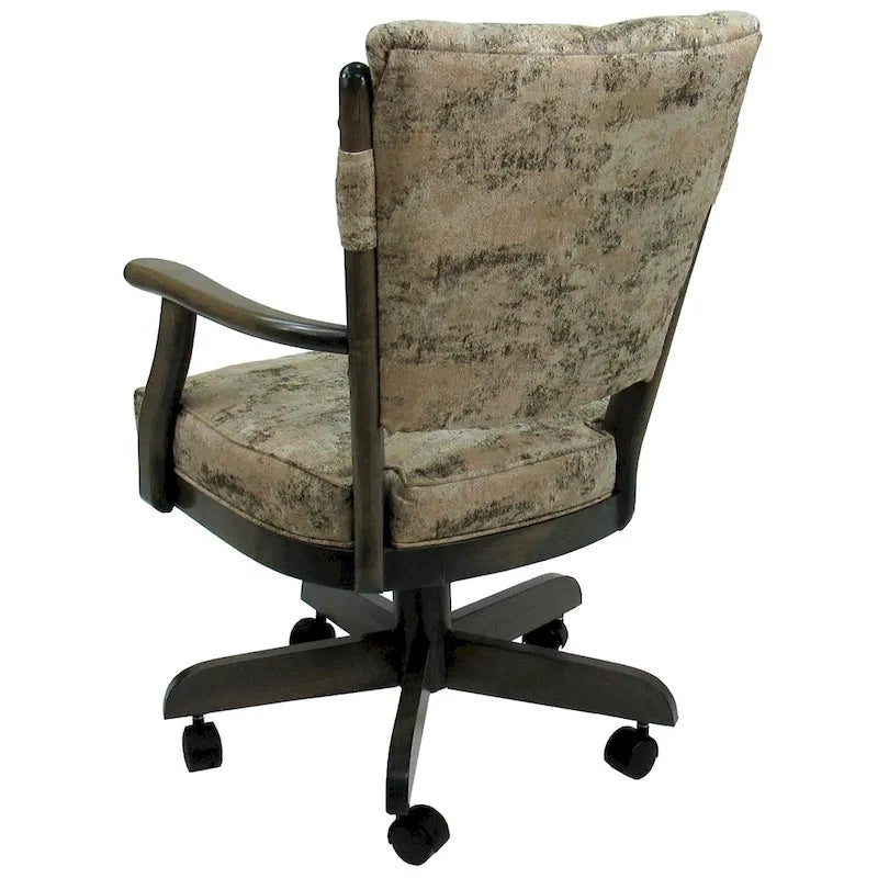 Classic Caster Solid Wood Dining Chair on Wheels - 39 inch High
