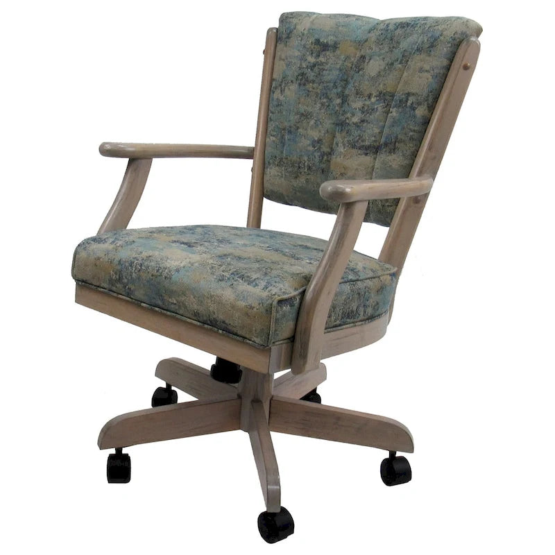Classic Caster Solid Wood Dining Chair on Wheels - 39 inch High
