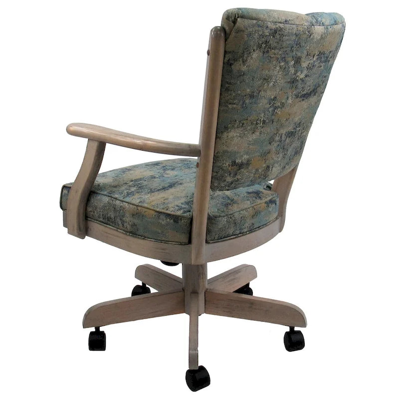 Classic Caster Solid Wood Dining Chair on Wheels - 39 inch High