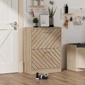 22.4W Modern Shoe Storage Cabinet,Fold-out Drawer