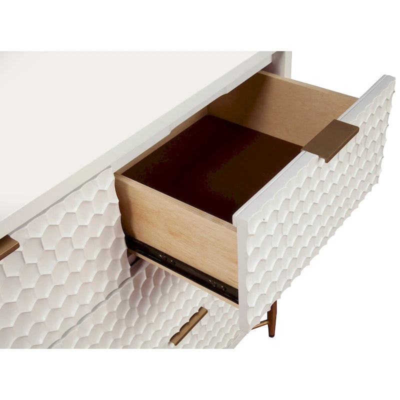 64 Wide TV Console in White