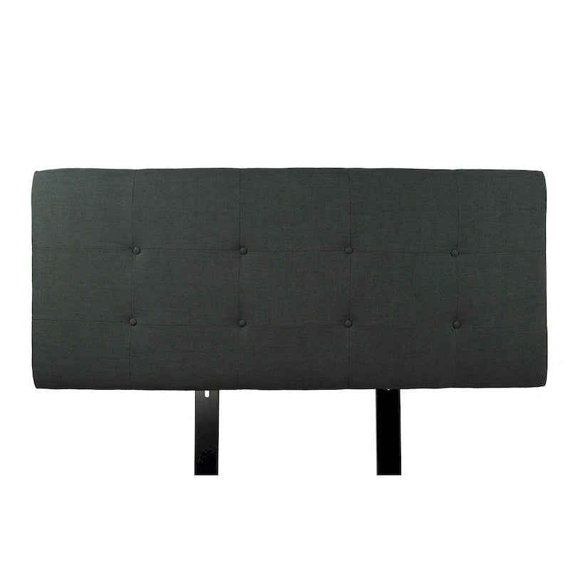 Button-tufted Charcoal Upholstered Headboard