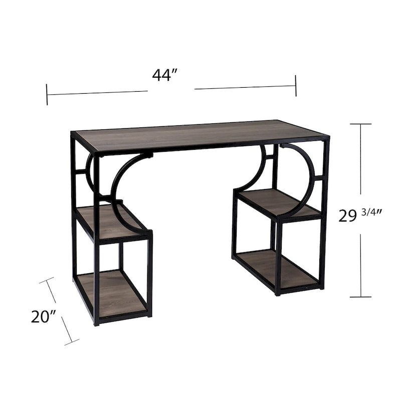 Furniture Transitional Brown Wood Desk