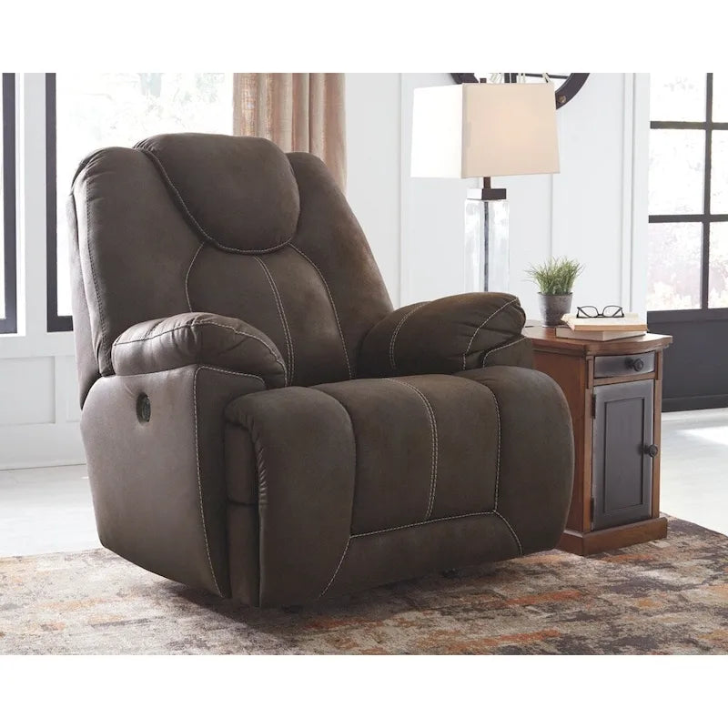 Contemporary Power Rocker Recliner Coffee
