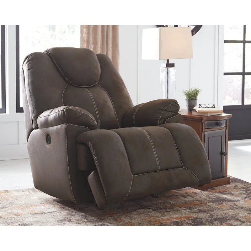 Contemporary Power Rocker Recliner Coffee
