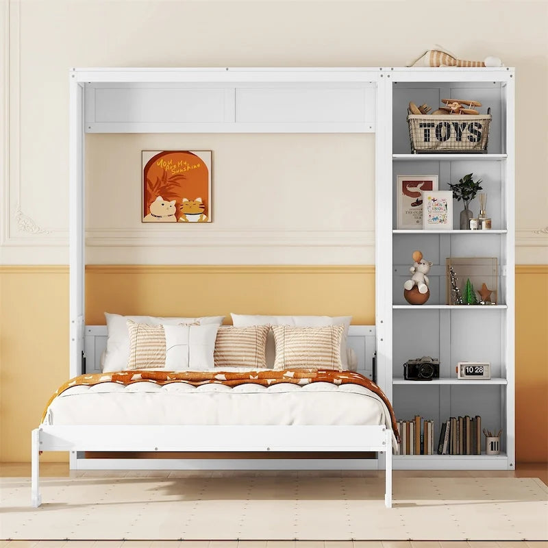 Murphy Bed Wall Bed with Shelves