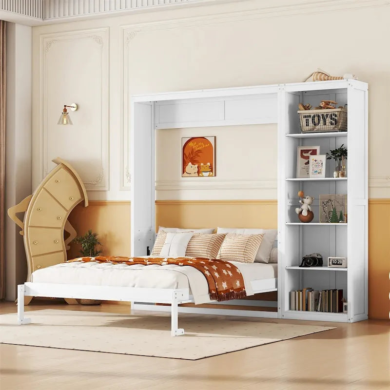 Murphy Bed Wall Bed with Shelves