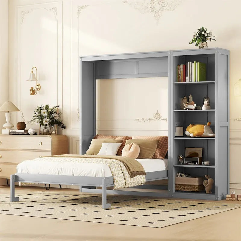 Murphy Bed Wall Bed with Shelves
