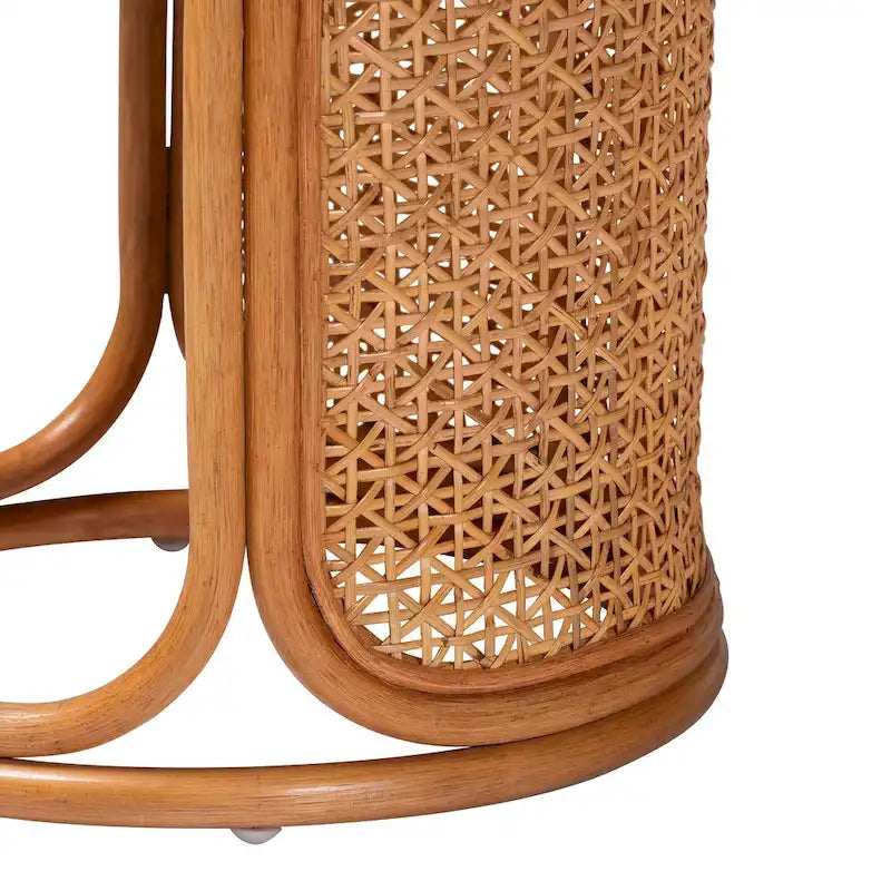 Bohemian Rattan End Table